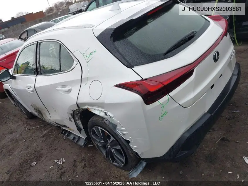 2025 Lexus Ux 300H VIN: JTHUCJDHXS2003881 Lot: 12295631