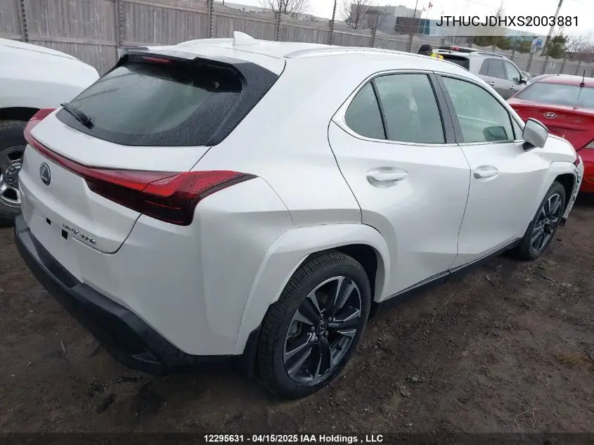 2025 Lexus Ux 300H VIN: JTHUCJDHXS2003881 Lot: 12295631