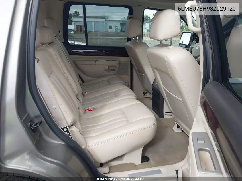 2003 Lincoln Aviator VIN: 5LMEU78H93ZJ29120 Lot: 42239414