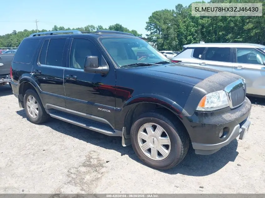 2003 Lincoln Aviator VIN: 5LMEU78HX3ZJ46430 Lot: 42538104