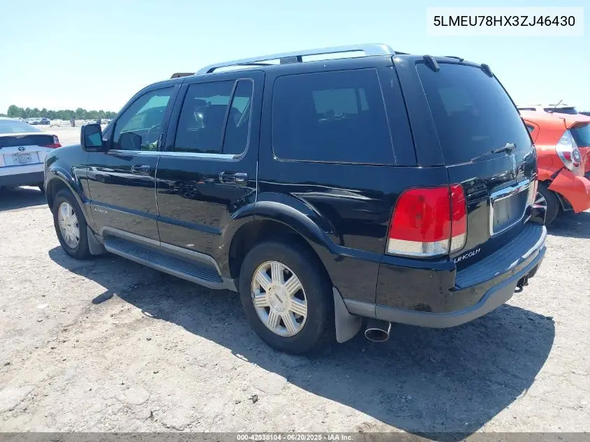 2003 Lincoln Aviator VIN: 5LMEU78HX3ZJ46430 Lot: 42538104