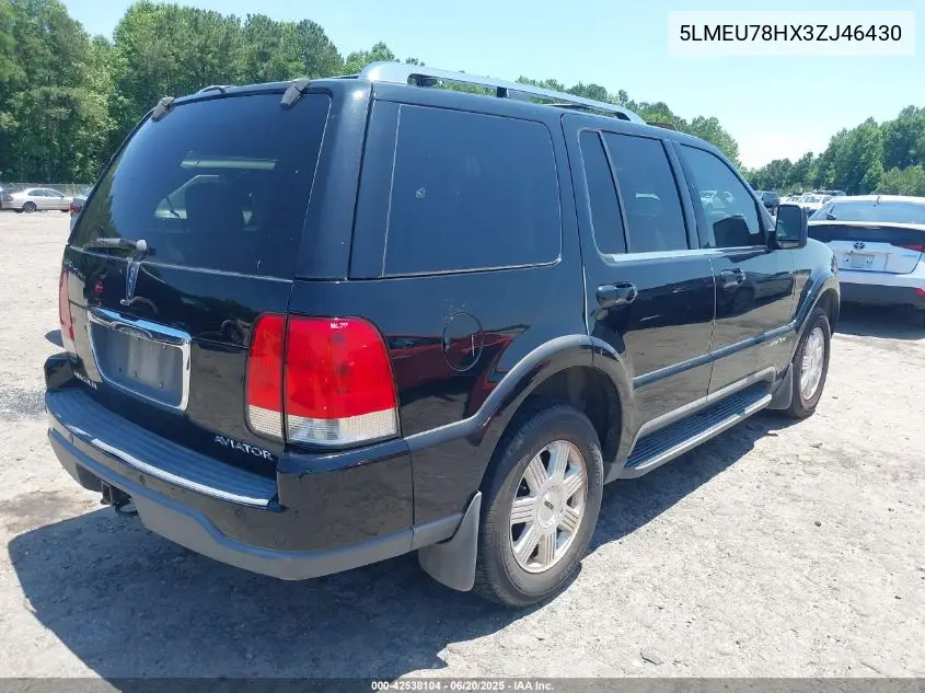2003 Lincoln Aviator VIN: 5LMEU78HX3ZJ46430 Lot: 42538104