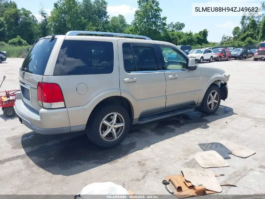 2004 Lincoln Aviator VIN: 5LMEU88H94ZJ49682 Lot: 42554866