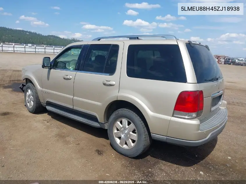 2005 Lincoln Aviator VIN: 5LMEU88H45ZJ18938 Lot: 42586236