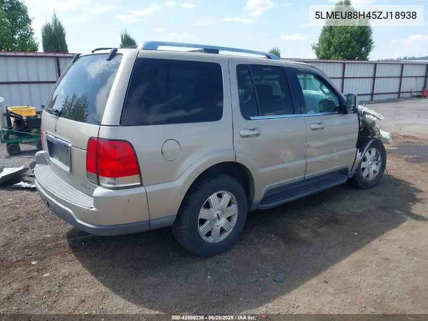 2005 Lincoln Aviator VIN: 5LMEU88H45ZJ18938 Lot: 42586236