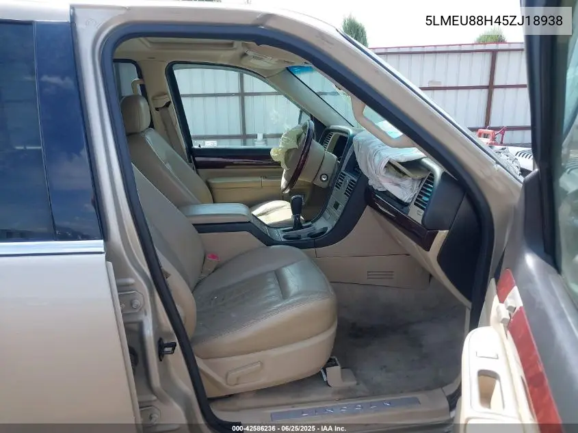2005 Lincoln Aviator VIN: 5LMEU88H45ZJ18938 Lot: 42586236