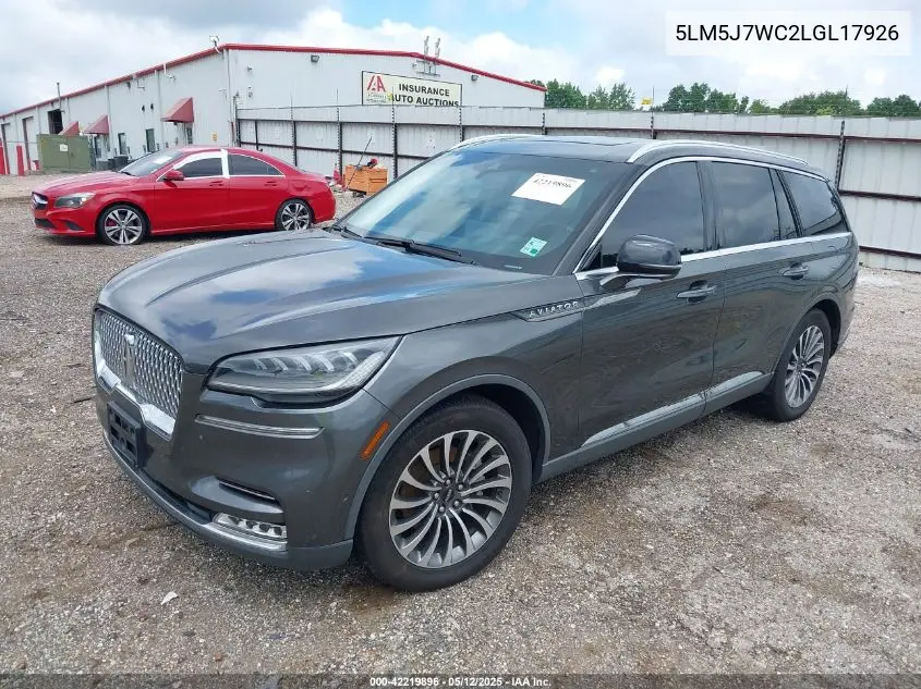 2020 Lincoln Aviator Reserve VIN: 5LM5J7WC2LGL17926 Lot: 42219896