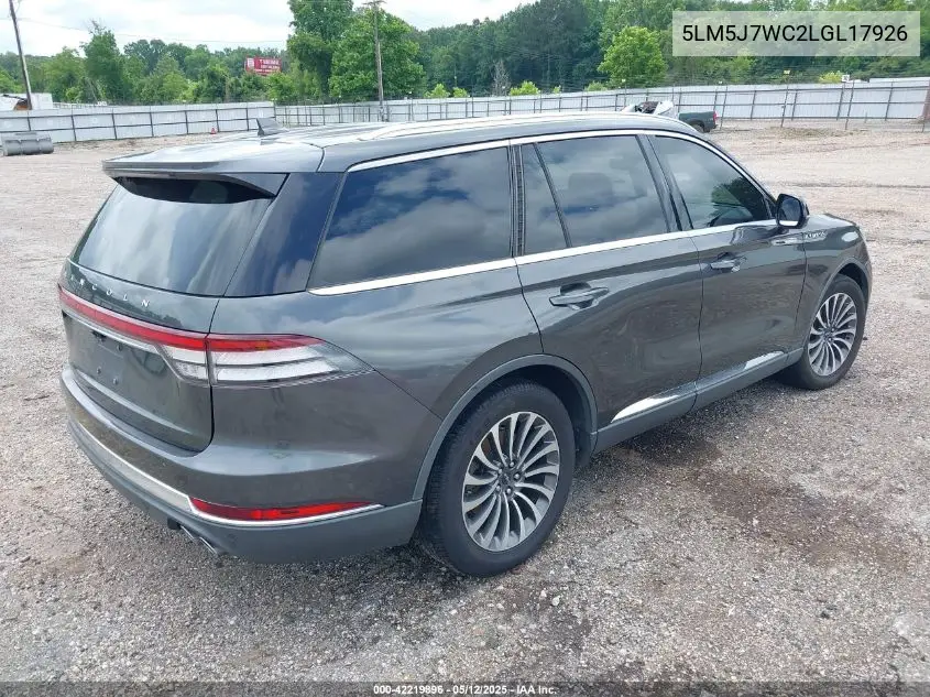 2020 Lincoln Aviator Reserve VIN: 5LM5J7WC2LGL17926 Lot: 42219896