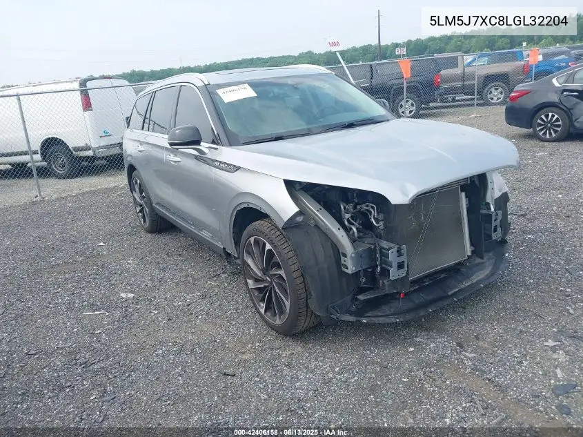 2020 Lincoln Aviator Reserve VIN: 5LM5J7XC8LGL32204 Lot: 42406158
