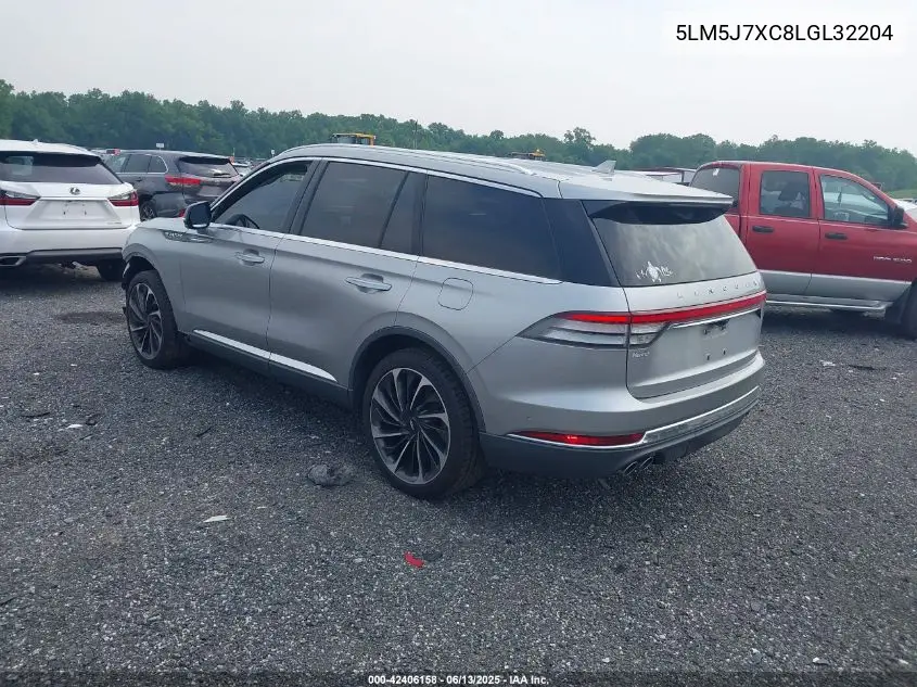 2020 Lincoln Aviator Reserve VIN: 5LM5J7XC8LGL32204 Lot: 42406158