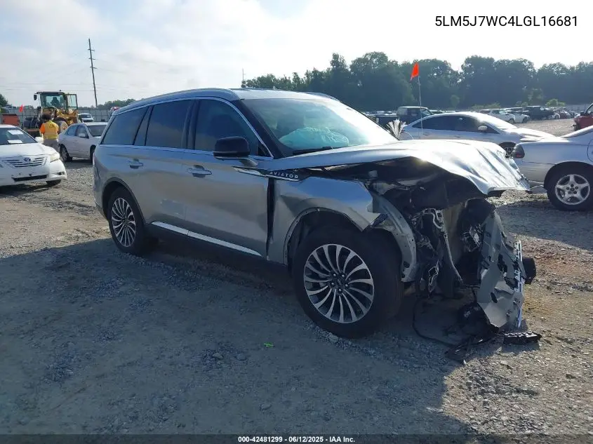 2020 Lincoln Aviator Reserve VIN: 5LM5J7WC4LGL16681 Lot: 42481299