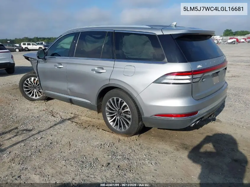 2020 Lincoln Aviator Reserve VIN: 5LM5J7WC4LGL16681 Lot: 42481299