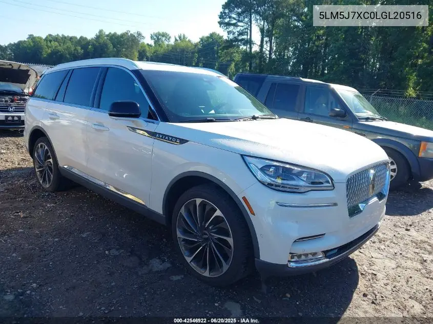 2020 Lincoln Aviator Reserve VIN: 5LM5J7XC0LGL20516 Lot: 42546922