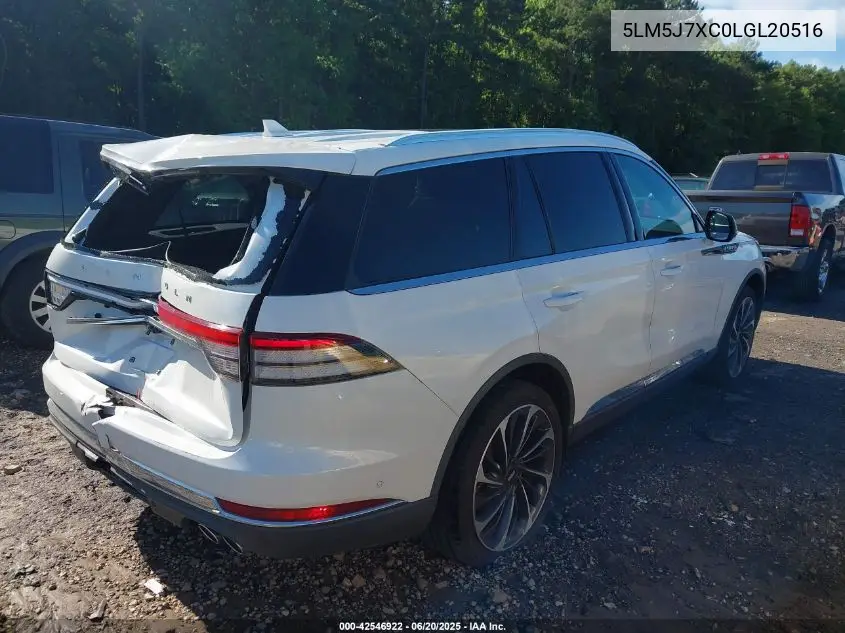 2020 Lincoln Aviator Reserve VIN: 5LM5J7XC0LGL20516 Lot: 42546922
