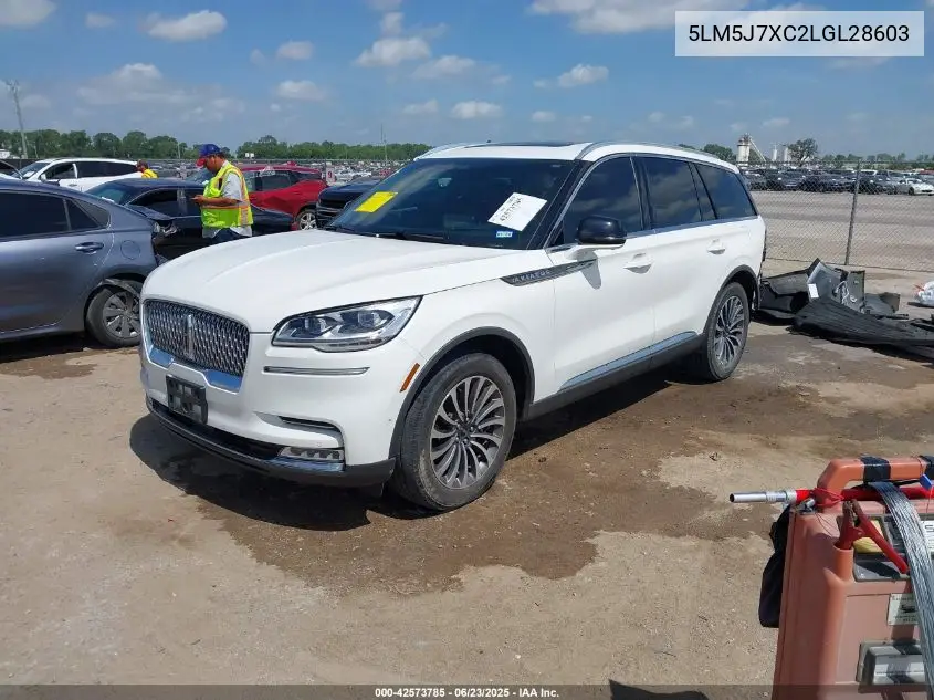 2020 Lincoln Aviator Reserve VIN: 5LM5J7XC2LGL28603 Lot: 42573785