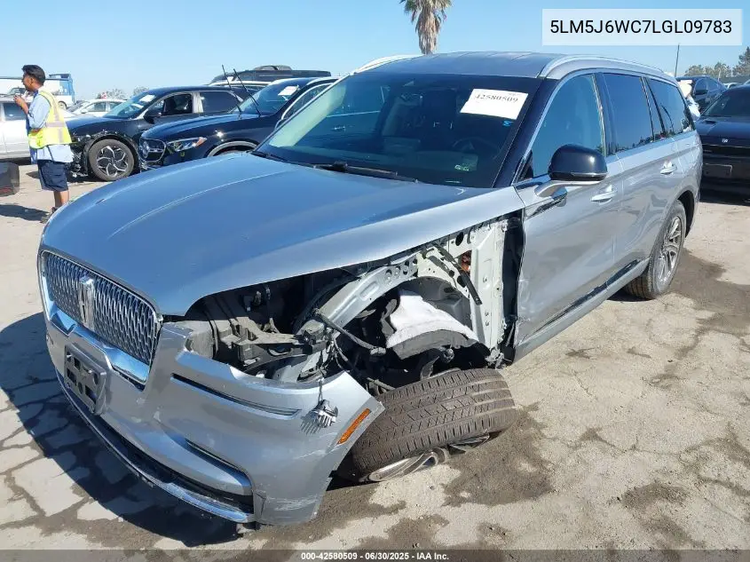 2020 Lincoln Aviator Standard VIN: 5LM5J6WC7LGL09783 Lot: 42580509