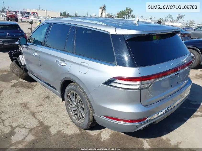 2020 Lincoln Aviator Standard VIN: 5LM5J6WC7LGL09783 Lot: 42580509