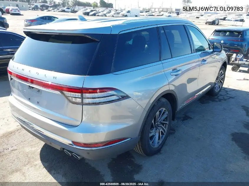 2020 Lincoln Aviator Standard VIN: 5LM5J6WC7LGL09783 Lot: 42580509