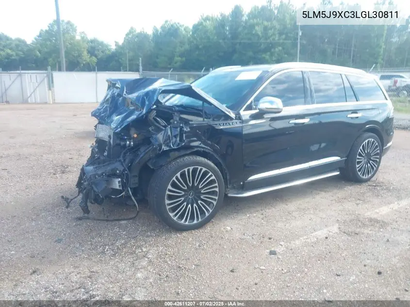 2020 Lincoln Aviator Black Label VIN: 5LM5J9XC3LGL30811 Lot: 42611207