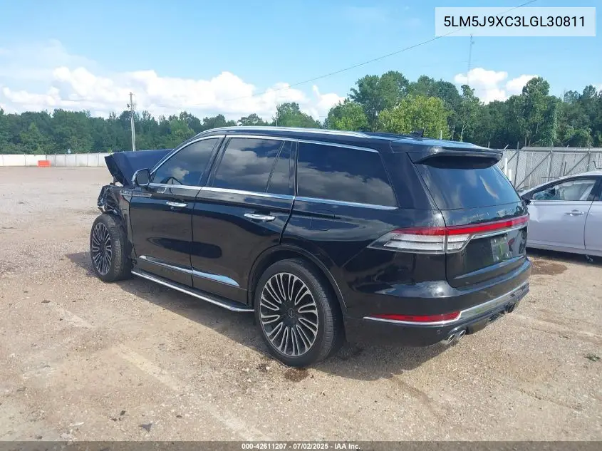 2020 Lincoln Aviator Black Label VIN: 5LM5J9XC3LGL30811 Lot: 42611207