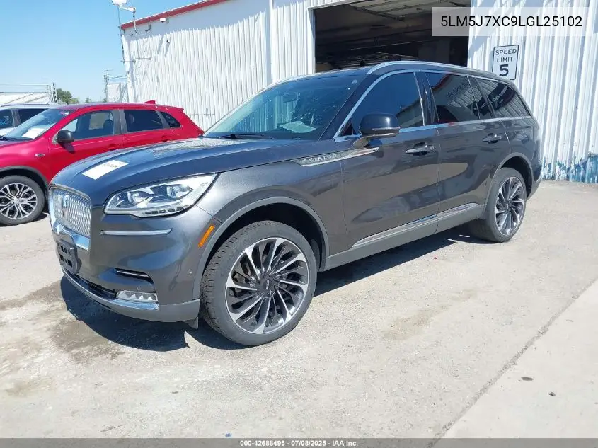 2020 Lincoln Aviator Reserve VIN: 5LM5J7XC9LGL25102 Lot: 42688495