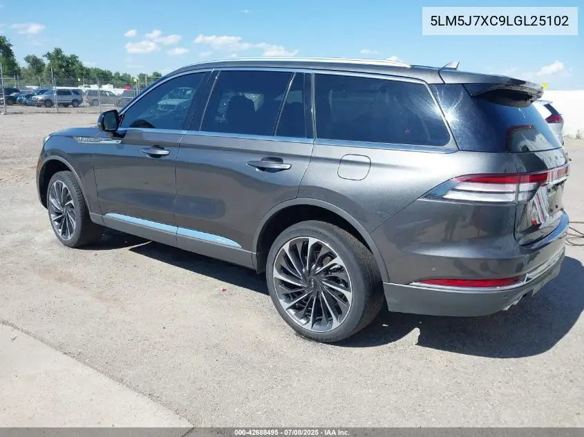 2020 Lincoln Aviator Reserve VIN: 5LM5J7XC9LGL25102 Lot: 42688495