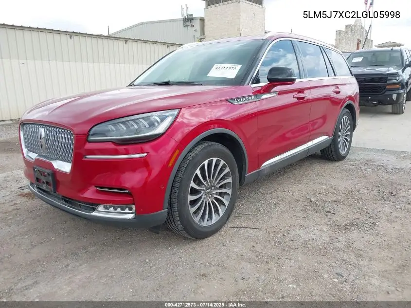 2020 Lincoln Aviator Reserve VIN: 5LM5J7XC2LGL05998 Lot: 42712573