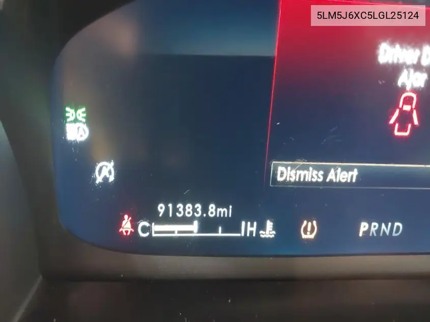 2020 Lincoln Aviator VIN: 5LM5J6XC5LGL25124 Lot: 42725033