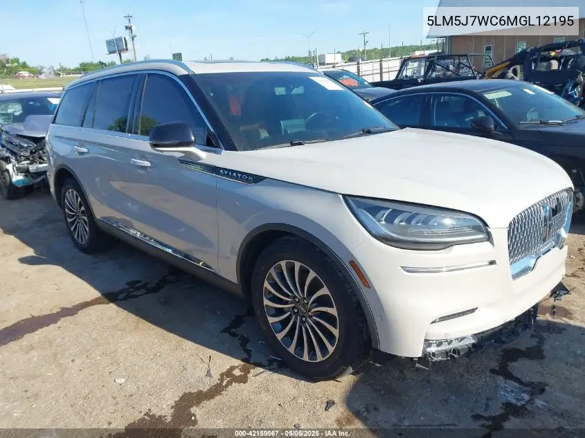 2021 Lincoln Aviator Reserve VIN: 5LM5J7WC6MGL12195 Lot: 42159567