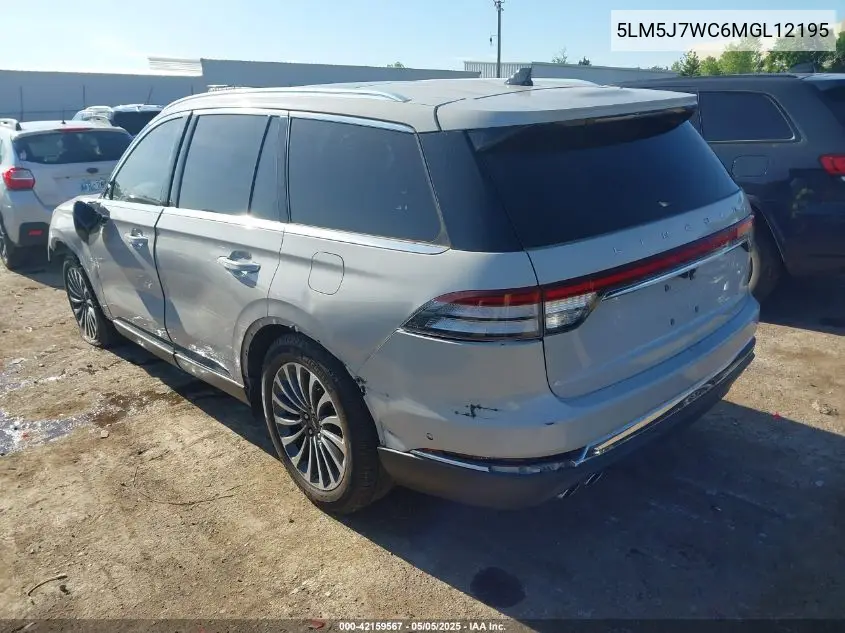 2021 Lincoln Aviator Reserve VIN: 5LM5J7WC6MGL12195 Lot: 42159567