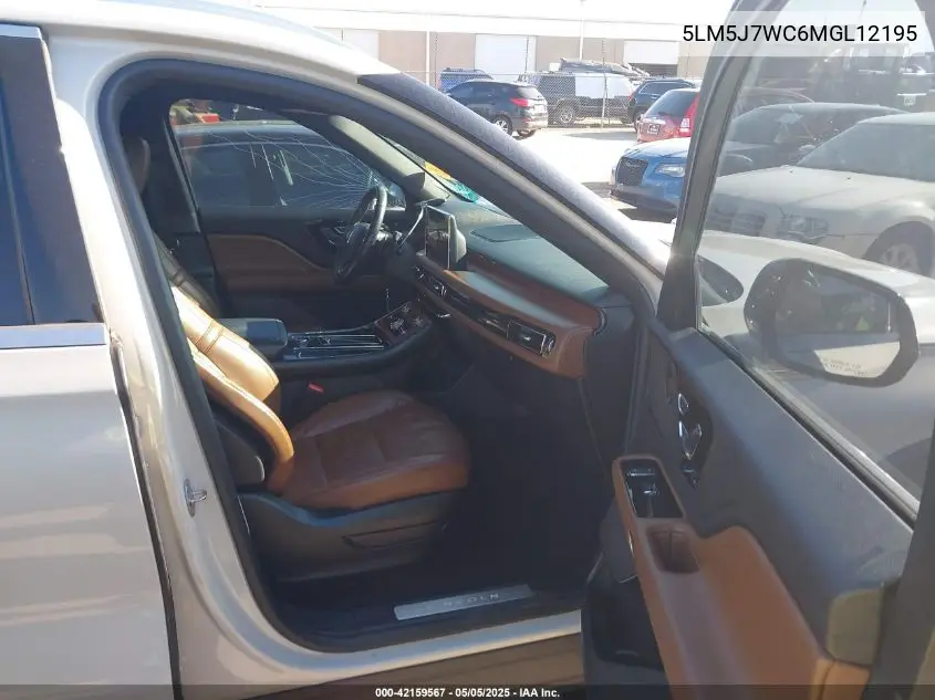 2021 Lincoln Aviator Reserve VIN: 5LM5J7WC6MGL12195 Lot: 42159567