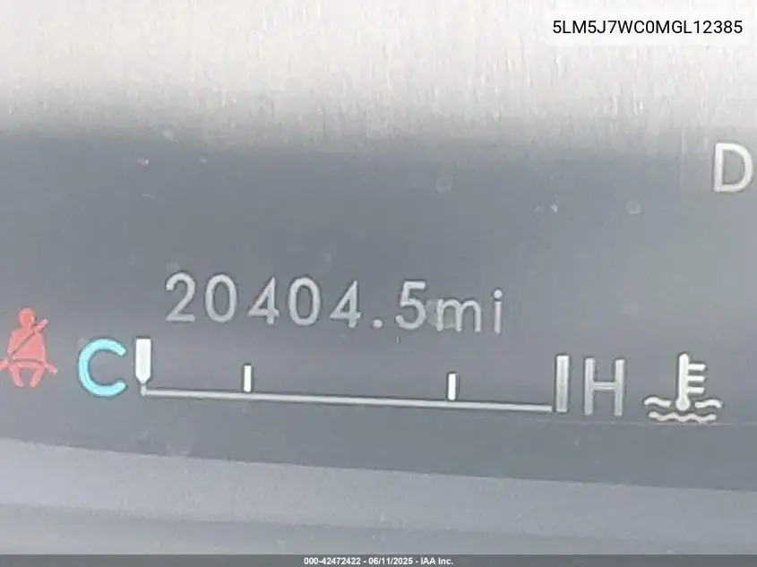 2021 Lincoln Aviator Reserve VIN: 5LM5J7WC0MGL12385 Lot: 42472422