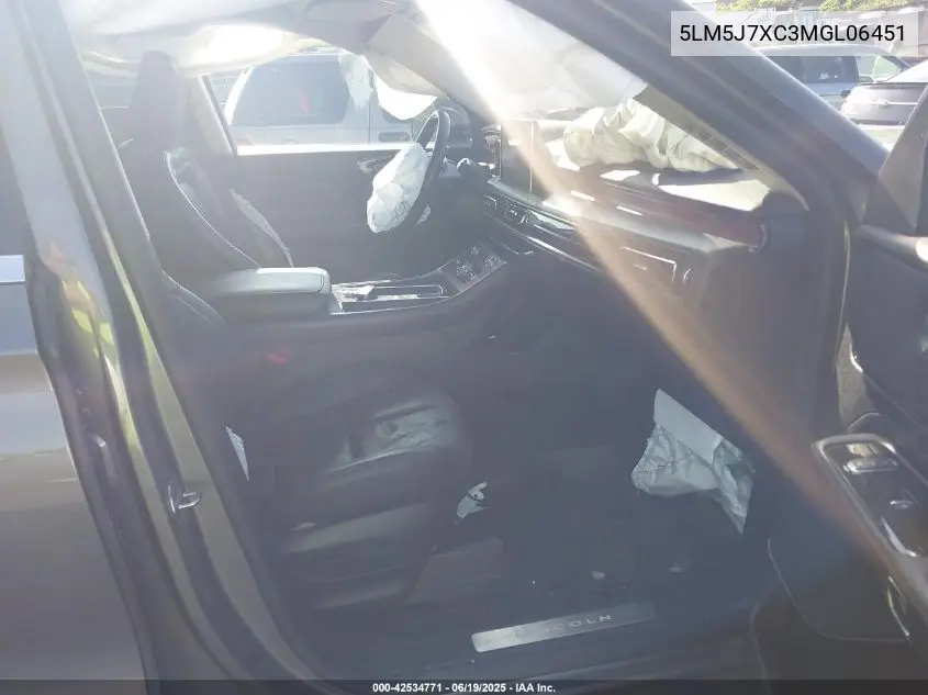 2021 Lincoln Aviator Reserve VIN: 5LM5J7XC3MGL06451 Lot: 42534771