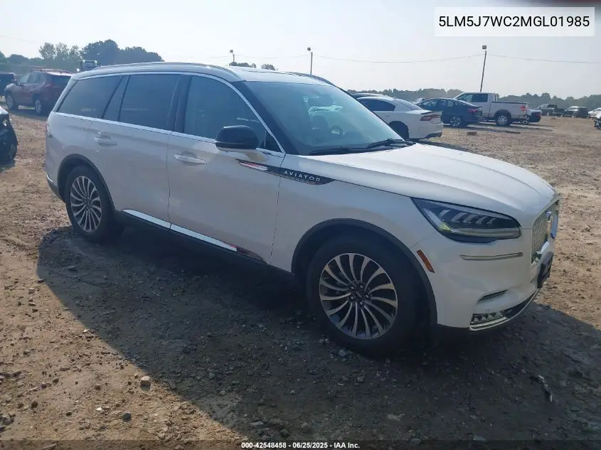 2021 Lincoln Aviator Reserve VIN: 5LM5J7WC2MGL01985 Lot: 42548458