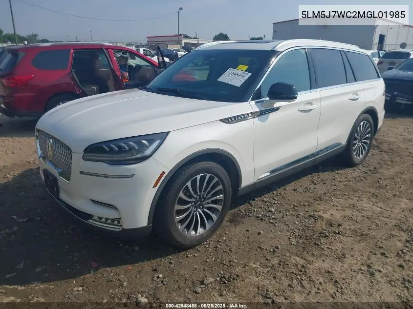 2021 Lincoln Aviator Reserve VIN: 5LM5J7WC2MGL01985 Lot: 42548458