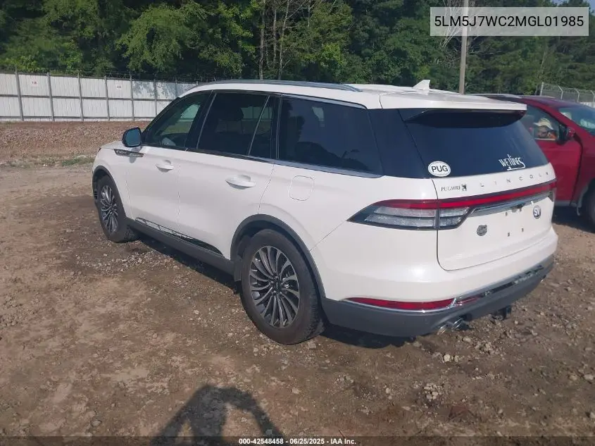 2021 Lincoln Aviator Reserve VIN: 5LM5J7WC2MGL01985 Lot: 42548458