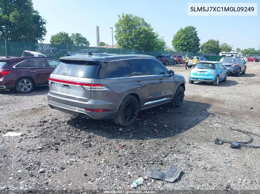 2021 Lincoln Aviator Reserve VIN: 5LM5J7XC1MGL09249 Lot: 42637057