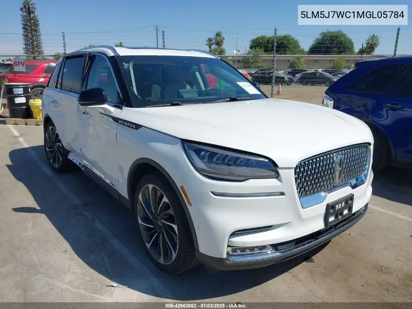 2021 Lincoln Aviator Reserve VIN: 5LM5J7WC1MGL05784 Lot: 42662882