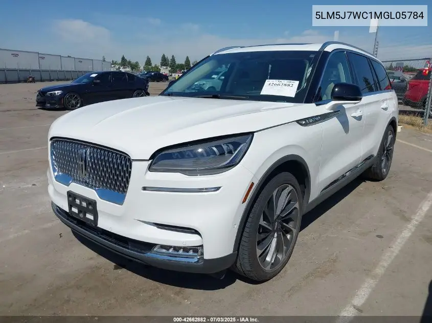 2021 Lincoln Aviator Reserve VIN: 5LM5J7WC1MGL05784 Lot: 42662882
