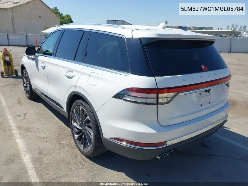 2021 Lincoln Aviator Reserve VIN: 5LM5J7WC1MGL05784 Lot: 42662882