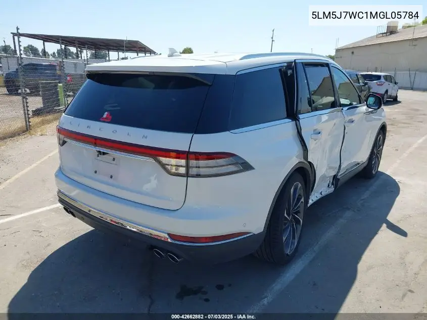 2021 Lincoln Aviator Reserve VIN: 5LM5J7WC1MGL05784 Lot: 42662882
