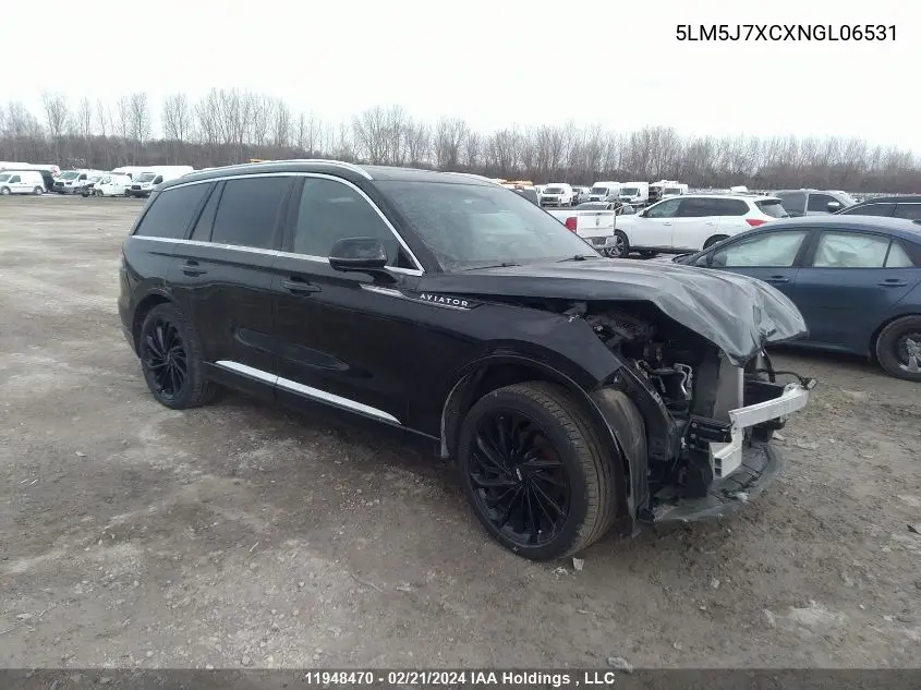 2022 Lincoln Aviator Reserve VIN: 5LM5J7XCXNGL06531 Lot: 11948470