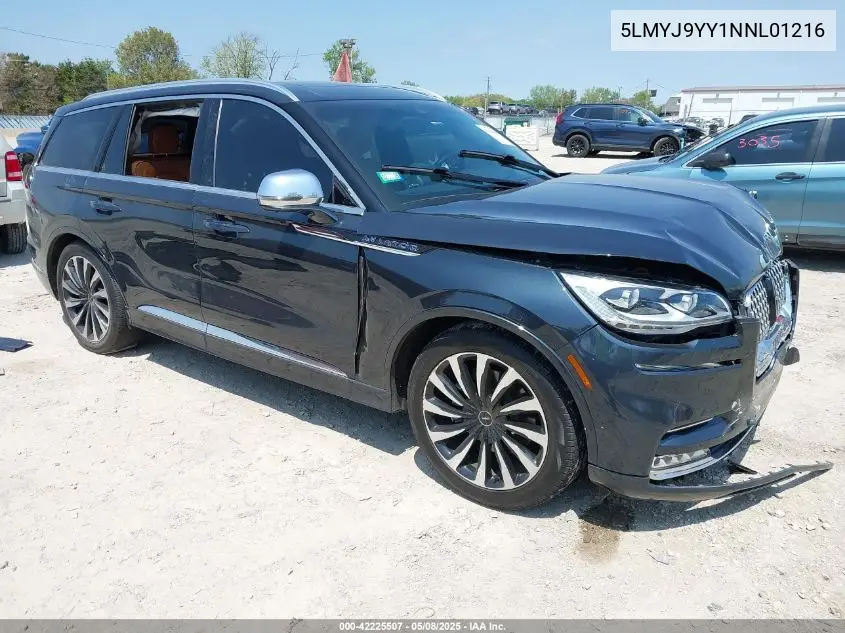 2022 Lincoln Aviator Black Label Grand Touring VIN: 5LMYJ9YY1NNL01216 Lot: 42225507