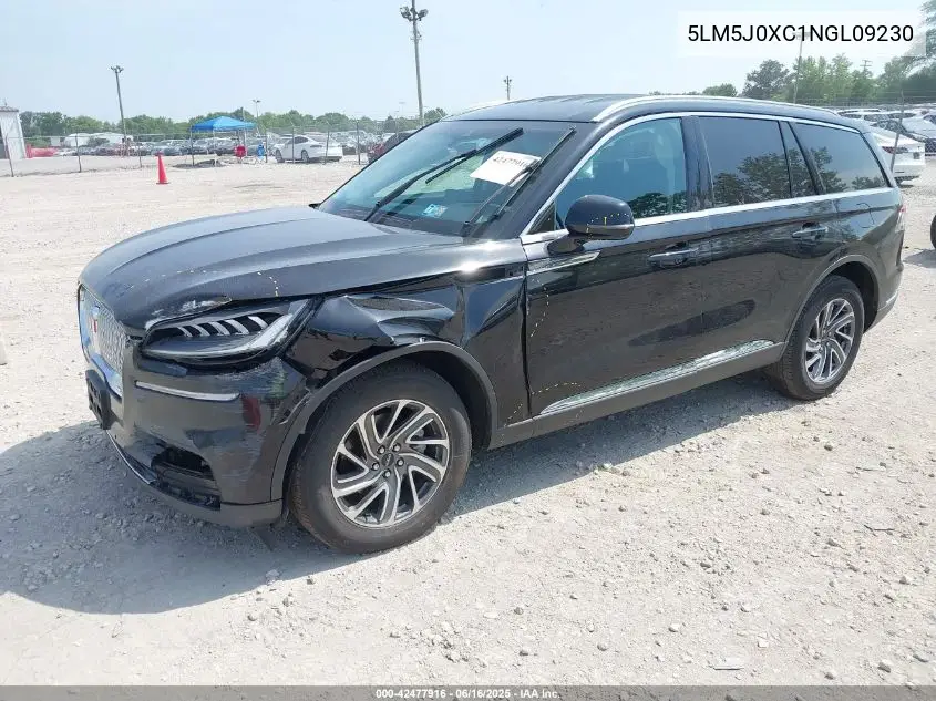 2022 Lincoln Aviator Livery VIN: 5LM5J0XC1NGL09230 Lot: 42477916