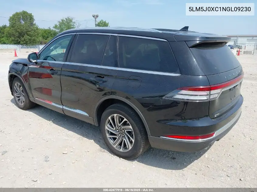 2022 Lincoln Aviator Livery VIN: 5LM5J0XC1NGL09230 Lot: 42477916