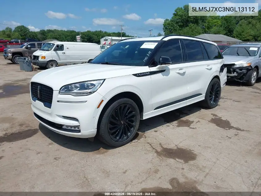 2022 Lincoln Aviator Reserve VIN: 5LM5J7XC3NGL13112 Lot: 42502026