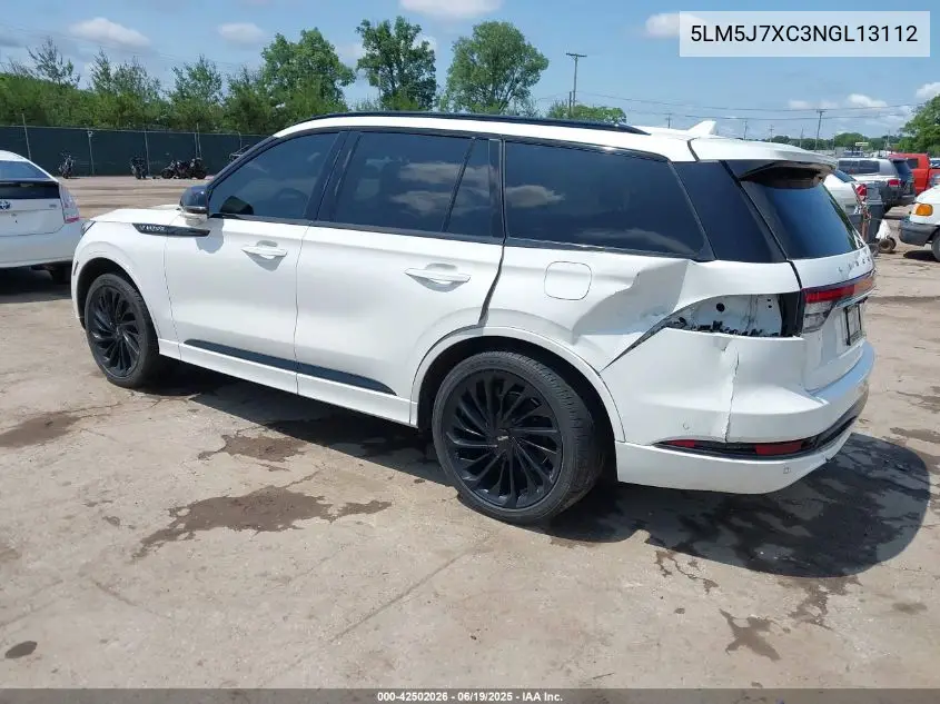 2022 Lincoln Aviator Reserve VIN: 5LM5J7XC3NGL13112 Lot: 42502026
