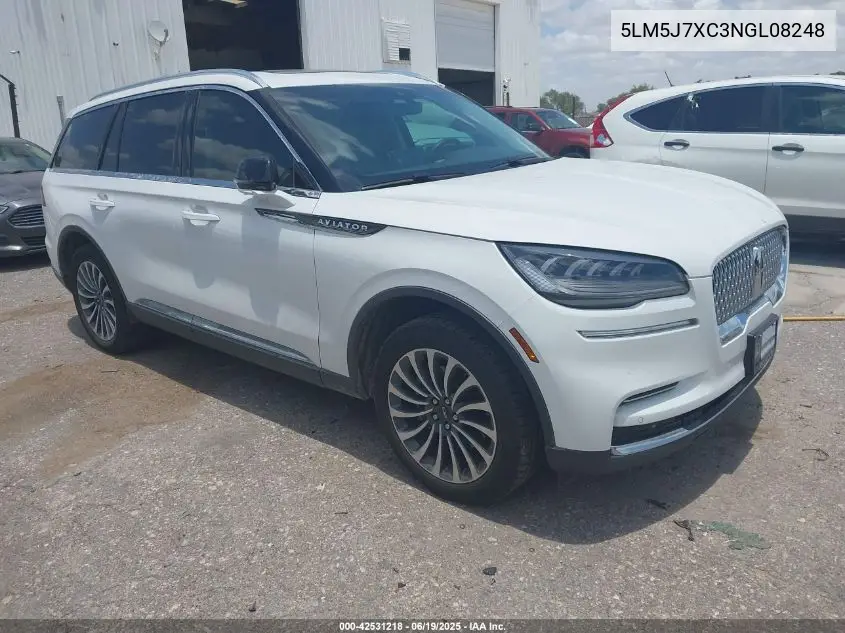 2022 Lincoln Aviator Reserve VIN: 5LM5J7XC3NGL08248 Lot: 42531218