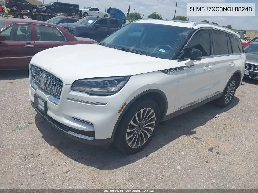 2022 Lincoln Aviator Reserve VIN: 5LM5J7XC3NGL08248 Lot: 42531218