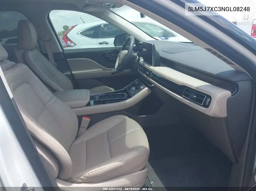 2022 Lincoln Aviator Reserve VIN: 5LM5J7XC3NGL08248 Lot: 42531218
